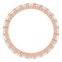 14K Rose 9/10 CTW Natural Diamond Eternity Band Size 7