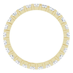 14K Yellow 1 1/5 CTW Natural Diamond Eternity Band Size 7