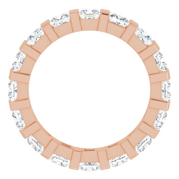 14K Rose 2 1/2 CTW Natural Diamond Eternity Band Size 7
