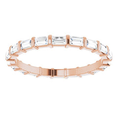 14K Rose 3/8 CTW Natural Diamond Eternity Band Size 7