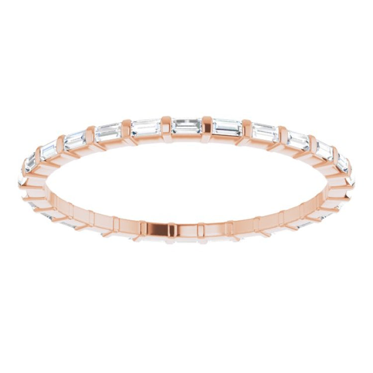 14K Rose 1/3 CTW Natural Diamond Eternity Band Size 7