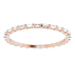 14K Rose 1/3 CTW Natural Diamond Eternity Band Size 7