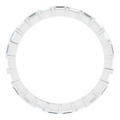 14K White 1/3 CTW Natural Diamond Eternity Band Size 7