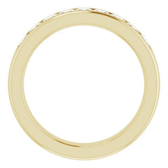 14K Yellow 1 3/8 CTW Natural Diamond Band