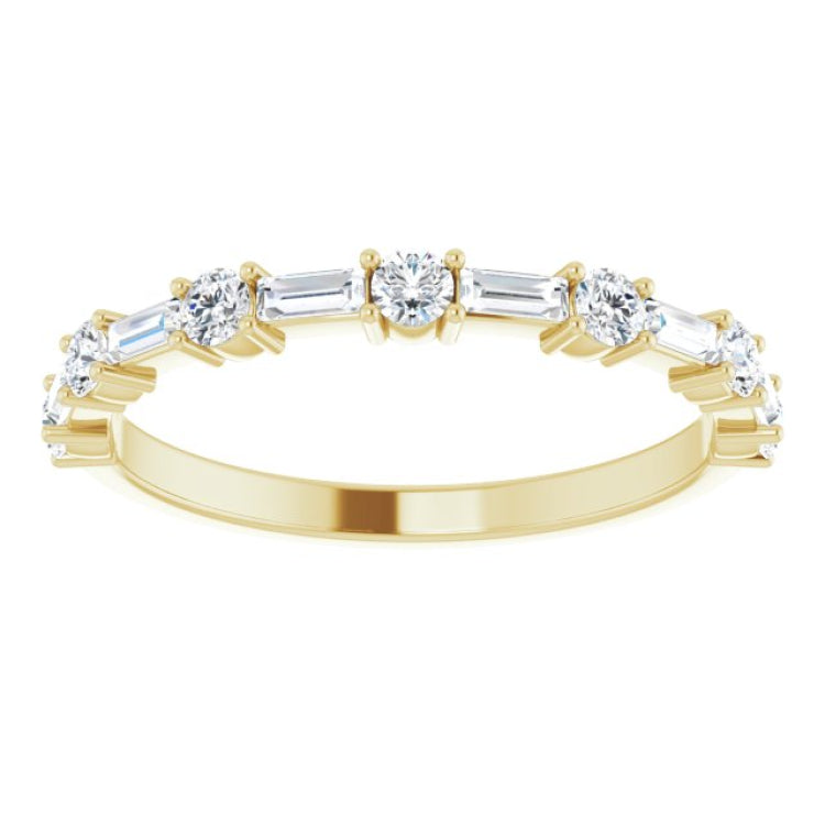 14K Yellow 1/2 CTW Natural Diamond Anniversary Band