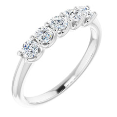 Platinum 1/2 CTW Natural Diamond Anniversary Band