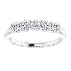 14K White 1/2 CTW Natural Diamond Anniversary Band