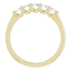 14K Yellow 1/2 CTW Natural Diamond Anniversary Band