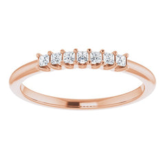 14K Rose 1/6 CTW Natural Diamond Anniversary Band