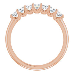 14K Rose 5/8 CTW Natural Diamond Anniversary Band