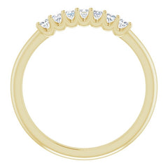 14K Yellow 1/4 CTW Natural Diamond Anniversary Band
