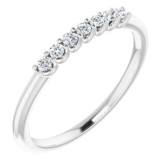 14K White 1/10 CTW Natural Diamond Anniversary Band