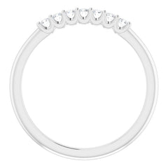 14K White 1/10 CTW Natural Diamond Anniversary Band