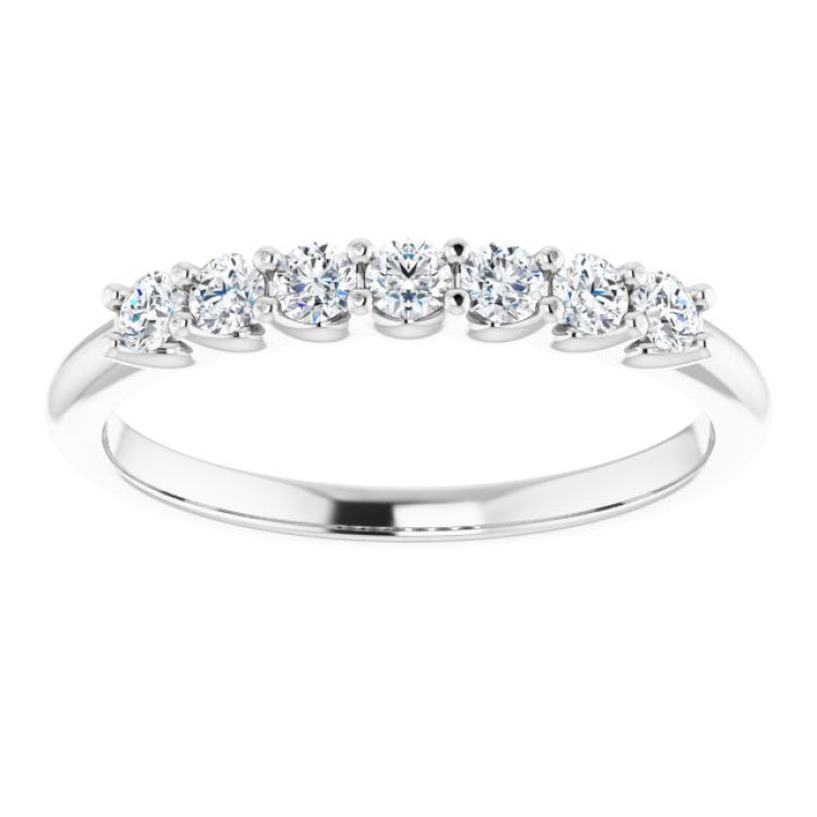14K White 1/3 CTW Natural Diamond Anniversary Band