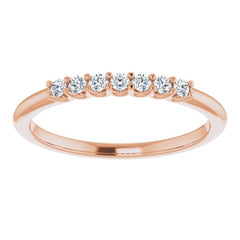 14K Rose 1/10 CTW Natural Diamond Anniversary Band