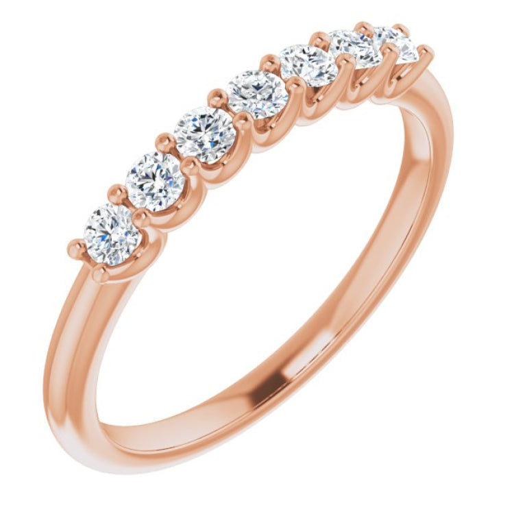 14K Rose 1/3 CTW Natural Diamond Anniversary Band