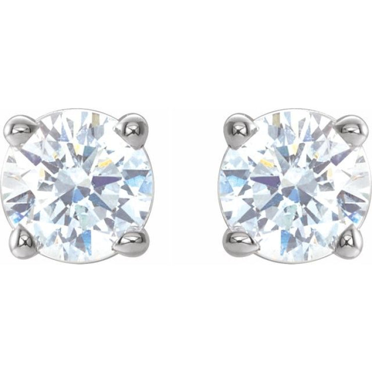 14K White 1/3 CTW Natural Diamond Stud Earrings