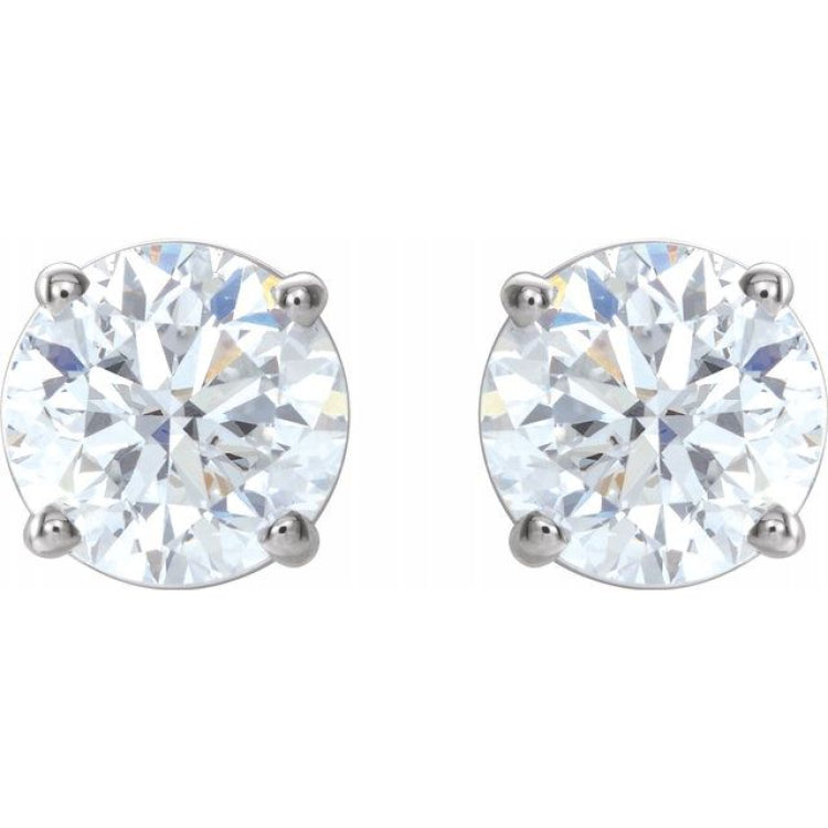 14K White 1 1/2 CTW Natural Diamond Stud Earrings