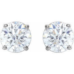 14K White 1 1/2 CTW Natural Diamond Stud Earrings