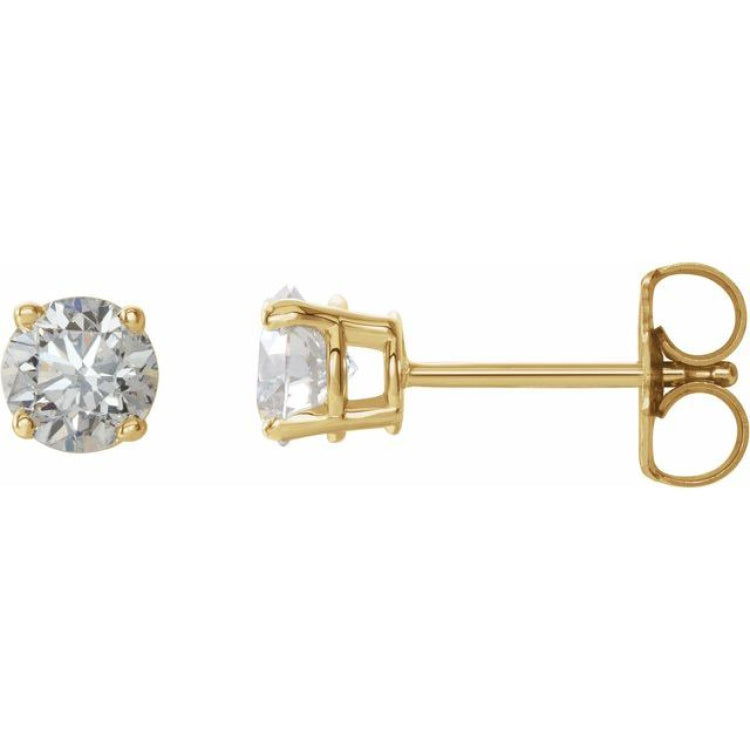 14K Yellow Gold 3/4 CTW Natural Diamond Earrings