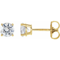 14K Yellow 1 CTW Natural Diamond Stud Earrings