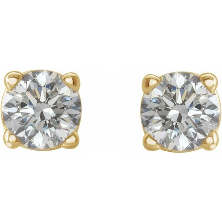 14K Yellow 1 1/2 CTW Natural Diamond Stud Earrings