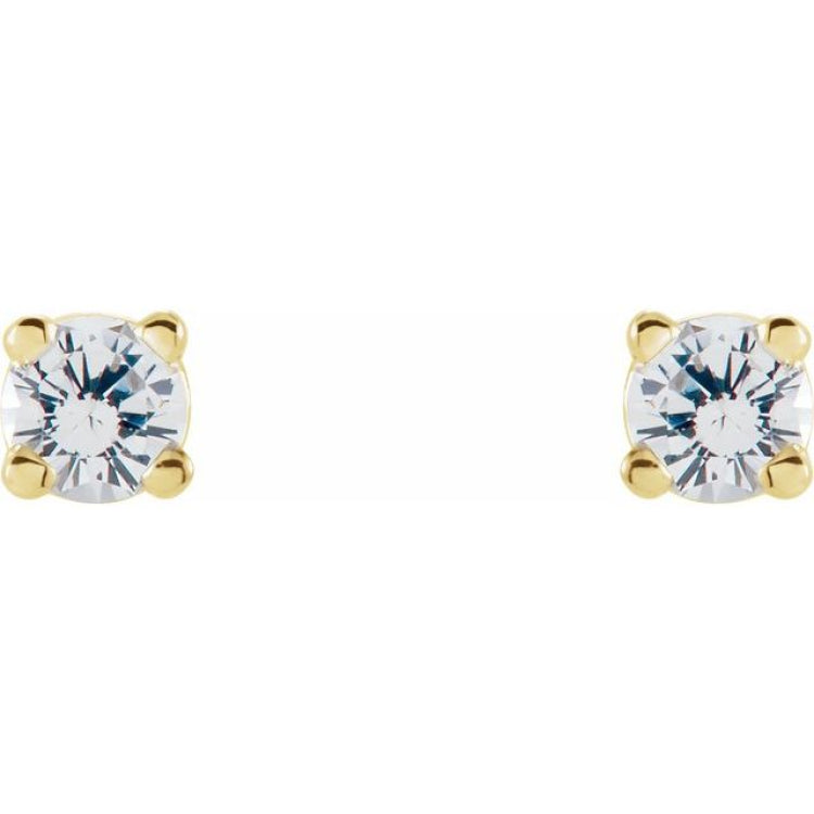 14K Yellow Gold 1 CTW Natural Diamond Earrings