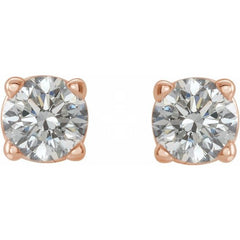 14K Rose 1/5 CTW Natural Diamond Stud Earrings