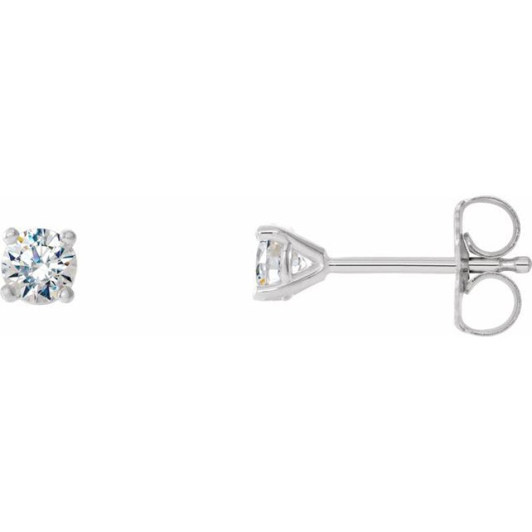 14K White Gold 1/5 CTW Natural Diamond Cocktail-Style Earrings