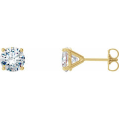 14K Yellow Gold 3/4 CTW Natural Diamond Cocktail-Style Earrings