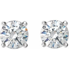 14K White 1 CTW Natural Diamond Cocktail-Style Earrings