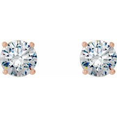 14K Rose Gold 1 CTW Natural Diamond Cocktail-Style Earrings
