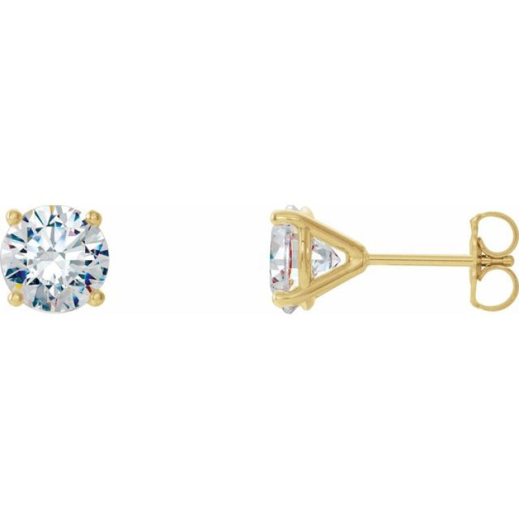 14K Yellow Gold 3/4 CTW Natural Diamond Cocktail-Style Earrings