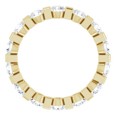 14K Yellow 1 1/2 CTW Natural Diamond Eternity Band Size 5