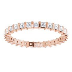 14K Rose 3/4 CTW Natural Diamond Eternity Band Size 5