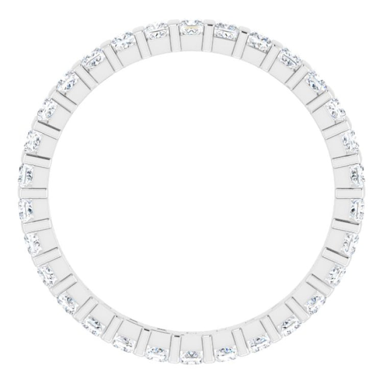 14K White 3/4 CTW Natural Diamond Eternity Band Size 5