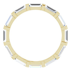 14K Yellow 1 CTW Natural Diamond Eternity Band Size 5