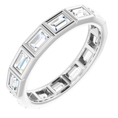 14K White 1 1/6 CTW Natural Diamond Eternity Band Size 5