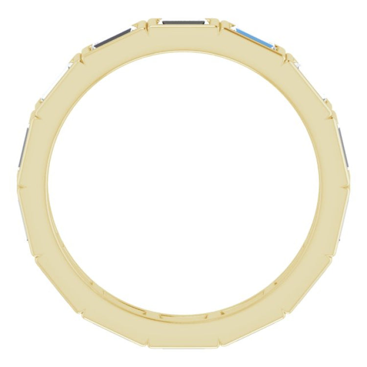 14K Yellow 1 1/6 CTW Natural Diamond Eternity Band Size 5