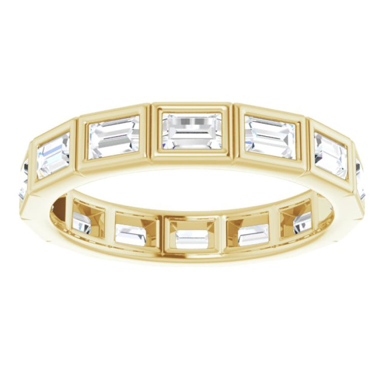 14K Yellow 1 1/6 CTW Natural Diamond Eternity Band Size 5