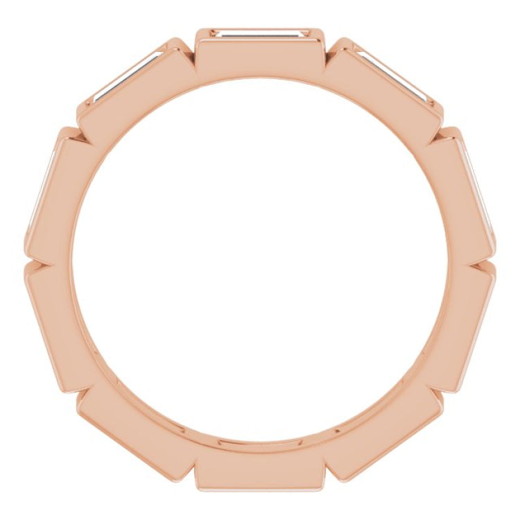 14K Rose 9/10 CTW Natural Diamond Eternity Band Size 5