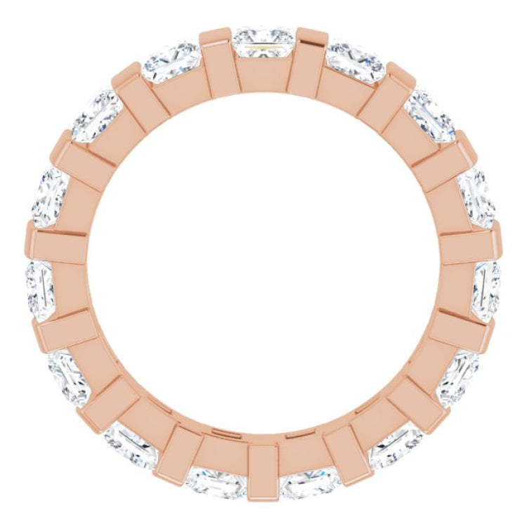 14K Rose 2 3/8 CTW Natural Diamond Eternity Band Size 5