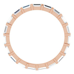 14K Rose 3/8 CTW Natural Diamond Eternity Band Size 5