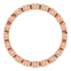 14K Rose 3/8 CTW Natural Diamond Eternity Band Size 5