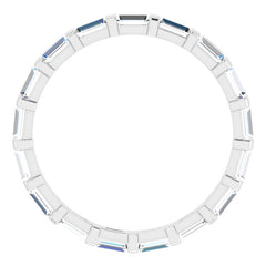 14K White 1 CTW Natural Diamond Eternity Band Size 5