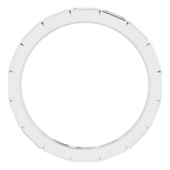 14K White 1/3 CTW Natural Diamond Eternity Band Size 5