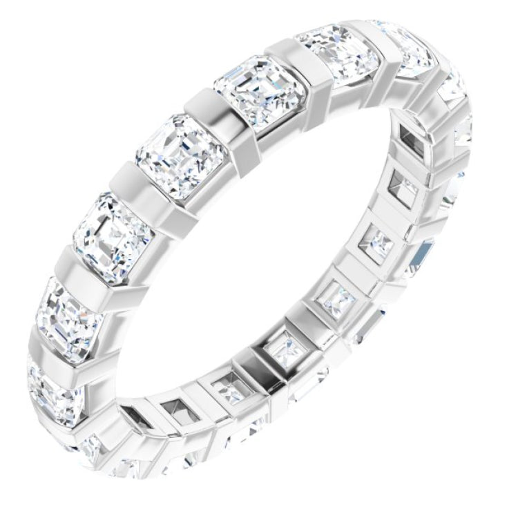 14K White 1 3/4 CTW Natural Diamond Eternity Band Size 5