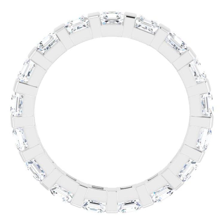 14K White 1 3/4 CTW Natural Diamond Eternity Band Size 5