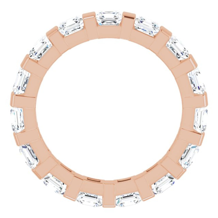 14K Rose 3/8 CTW Natural Diamond Eternity Band Size 5