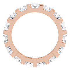 14K Rose 3/8 CTW Natural Diamond Eternity Band Size 5